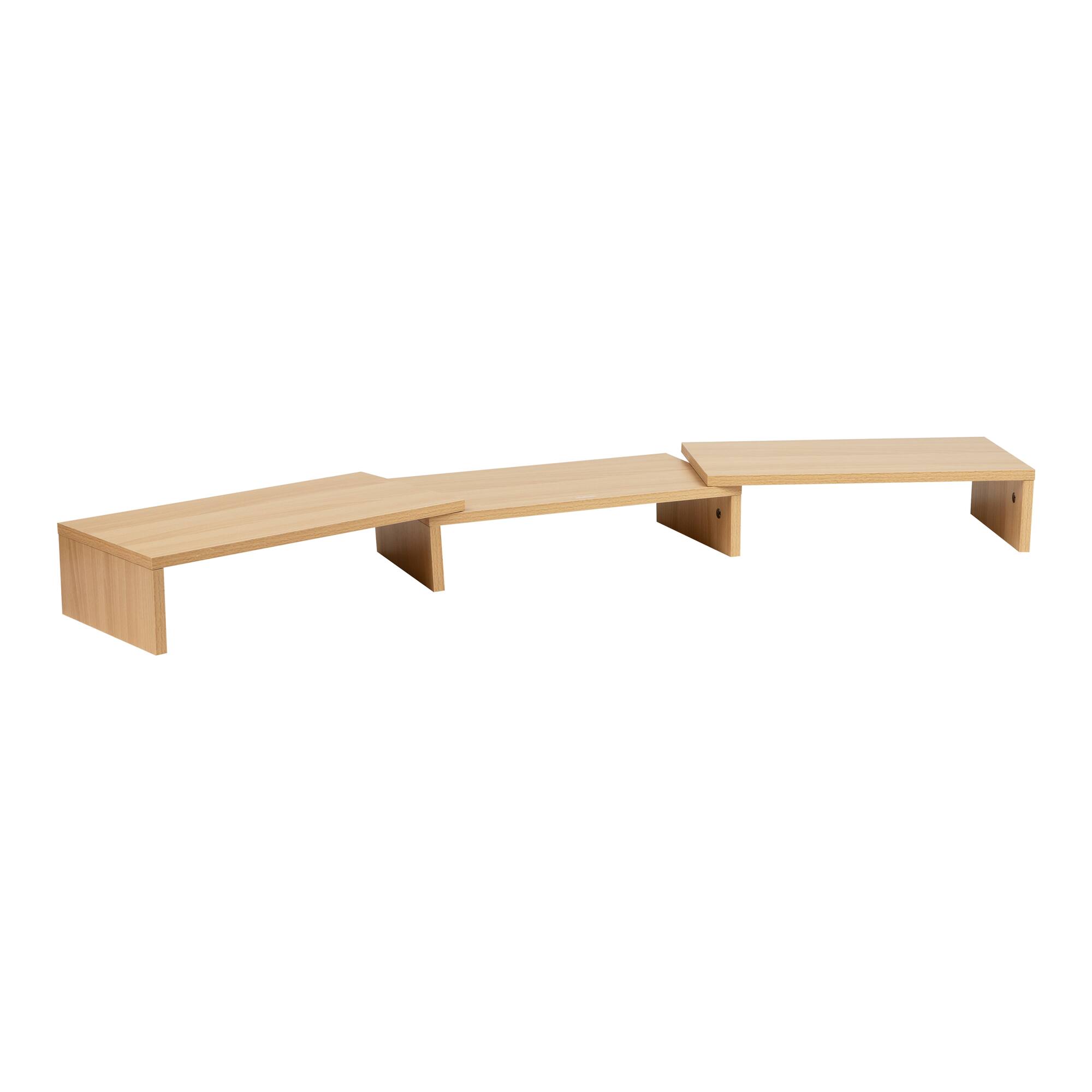 Mind Reader Dual Monitor Stand, Laptop Riser, Desktop Organizer, Office, MDF